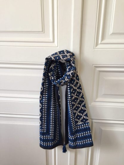 Paréo Etole Foulard LIVIA Bleu Royal de VILLA D’ISSI | Pareo Sarong Multipurpose Scarf LIVIA Royal Blue from VILLA D’ISSI