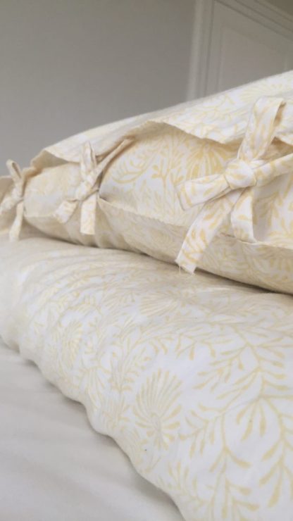 Housse de couette block print à nouettes DAUPHINE