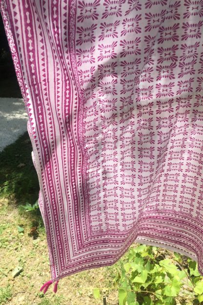 Paréo Rose Violine Etole Foulard MIA de VILLA D’ISSI | Pareo Sarong Multipurpose Scarf MIA Violet Pink from VILLA D’ISSI