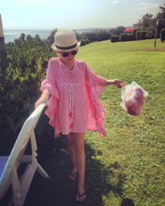 Tunique de plage Caftan pour fille ROSE ECLAT
