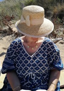 Tunique Caftan LIVIA Bleu Royal de VILLA D'ISSI Tunic Kaftan Cover-up Beachwear LIVIA Royal Blue from VILLA D'ISSI