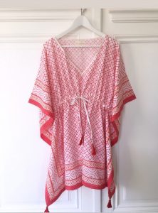 Caftan de plage chic - Robe courte bohème chic - Tunique raffinée EMMA de VILLA D’ISSI