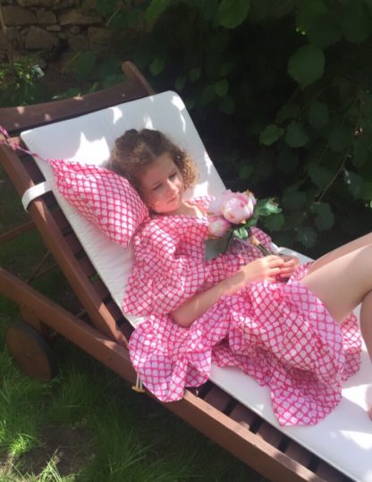 Tunique de plage Caftan pour fille ROSE ECLAT Kaftan tunic beachwer ROSE ECLAT
