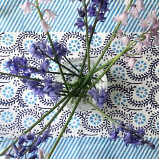 Set de table bleu et blanc ADELE de VILLA d'ISSI Placemat Tablemat from VILLA D'ISSI