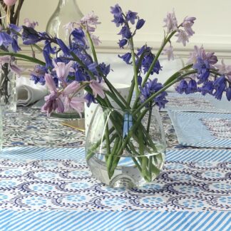 Set de table bleu et blanc ADELE de VILLA d'ISSI Placemat Table mat from VILLA D'ISSI